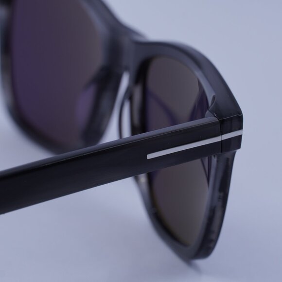 Tom Ford Eric-02 FT0595 20A Sunglasses Grey Square Frame, Grey Lenses - Picture 7 of 10